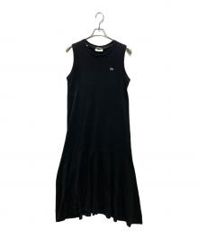 LACOSTE×B:MING by BEAMS（ラコステ×ビーミングバイビームス）の古着「別注鹿の子ノースリーブワンピース」｜ブラック