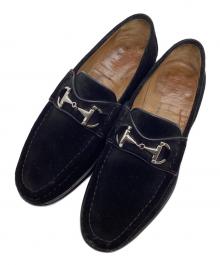 ENZO BONAFE（エンツォボナフェ）の古着「スエード Bit Loafer」｜ブラック