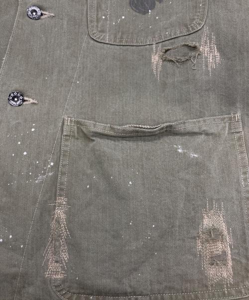 BOWWOW（バウワウ）BOWWOW (バウワウ) PE P-41 HBT SS JK AGED カーキ サイズ:Mの古着・服飾アイテム