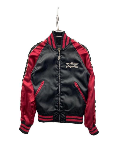 hysterics（ヒステリックス）hysterics (ヒステリックス) バイクガール刺繍スカジャン ブラック サイズ:FREEの古着・服飾アイテム