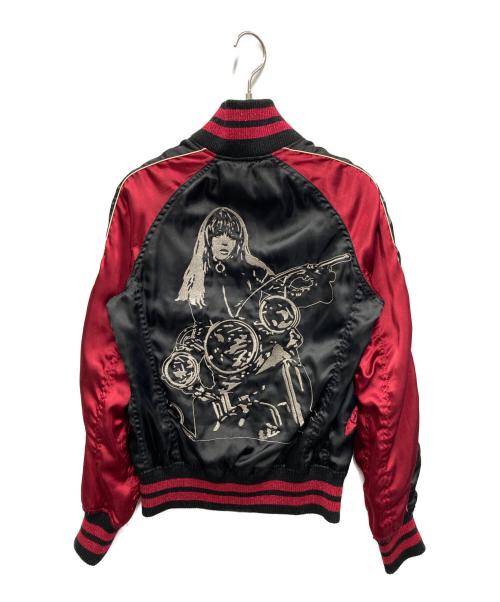 hysterics（ヒステリックス）hysterics (ヒステリックス) バイクガール刺繍スカジャン ブラック サイズ:FREEの古着・服飾アイテム