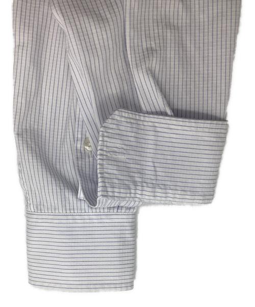 HERMES（エルメス）HERMES (エルメス) 袖セリエボタンチェックシャツ ホワイト×ブルー サイズ:SIZE 15 1/2の古着・服飾アイテム
