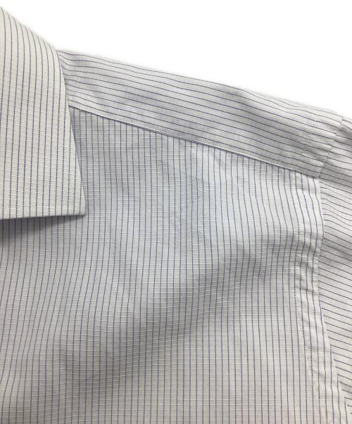 HERMES（エルメス）HERMES (エルメス) 袖セリエボタンチェックシャツ ホワイト×ブルー サイズ:SIZE 15 1/2の古着・服飾アイテム