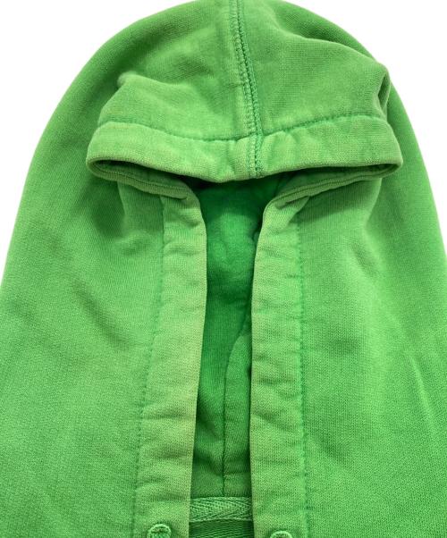 stussy（ステューシー）stussy (ステューシー) スカルクロスボーンプリントジップアップパーカー グリーン サイズ:Lの古着・服飾アイテム