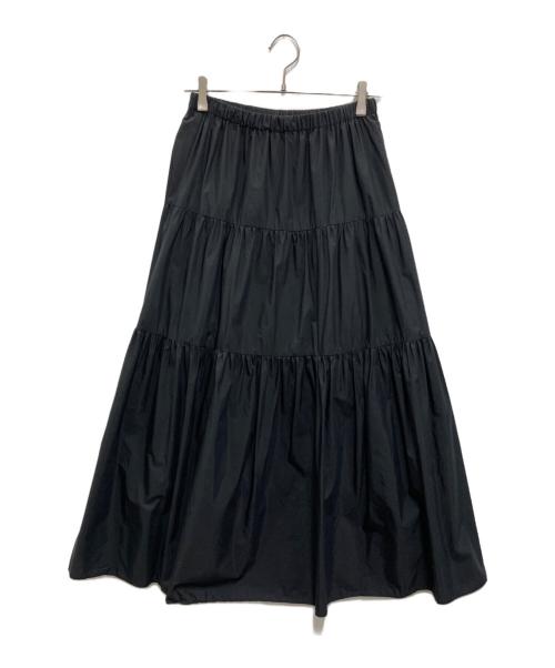 theory（セオリー）theory (セオリー) Tech Lawn Tier Maxi SKT ブラック サイズ:Sの古着・服飾アイテム