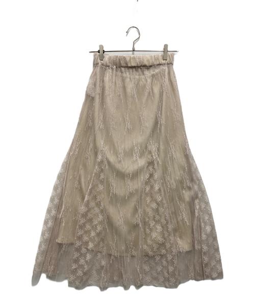 IENA（イエナ）IENA (イエナ) トリミングレーススカート ベージュ サイズ:Freeの古着・服飾アイテム