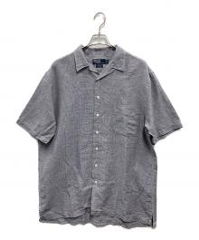 POLO RALPH LAUREN（ポロ・ラルフローレン）の古着「リネンコットン半袖シャツ」｜ネイビー