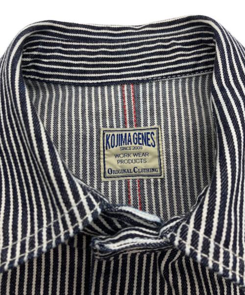 KOJIMA GENES（コジマジーンズ）KOJIMA GENES (コジマジーンズ) ヒッコリーベーシックカバーオール インディゴ サイズ:Lの古着・服飾アイテム