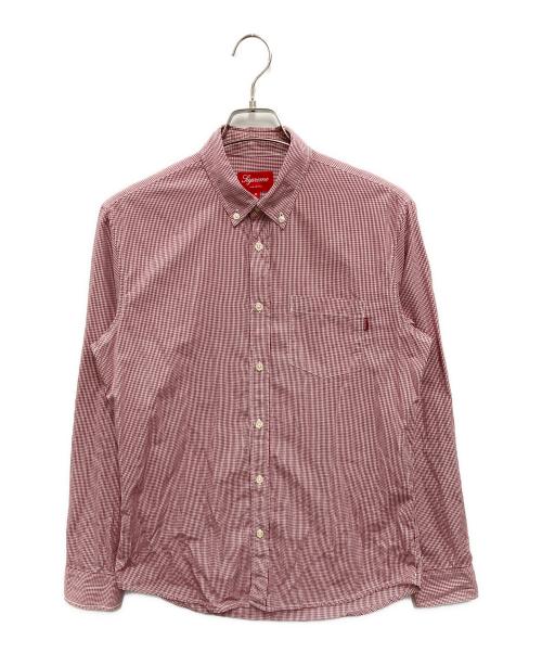 SUPREME（シュプリーム）Supreme (シュプリーム) ギンガムチェックシャツ レッド サイズ:Sの古着・服飾アイテム