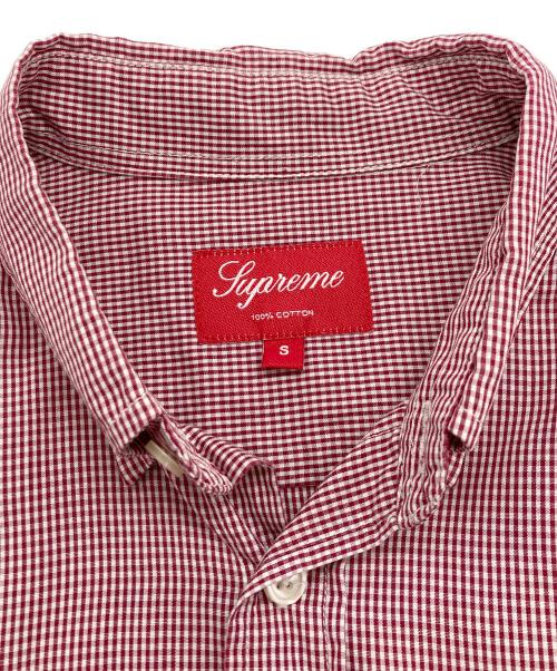 SUPREME（シュプリーム）Supreme (シュプリーム) ギンガムチェックシャツ レッド サイズ:Sの古着・服飾アイテム