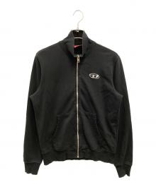 DIESEL（ディーゼル）の古着「ロゴジップアップスウェット」｜ブラック