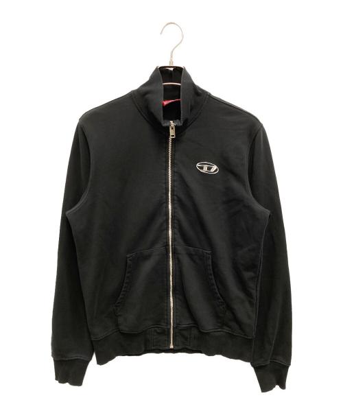 DIESEL（ディーゼル）DIESEL (ディーゼル) ロゴジップアップスウェット ブラック サイズ:Mの古着・服飾アイテム