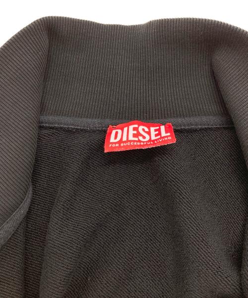 DIESEL（ディーゼル）DIESEL (ディーゼル) ロゴジップアップスウェット ブラック サイズ:Mの古着・服飾アイテム