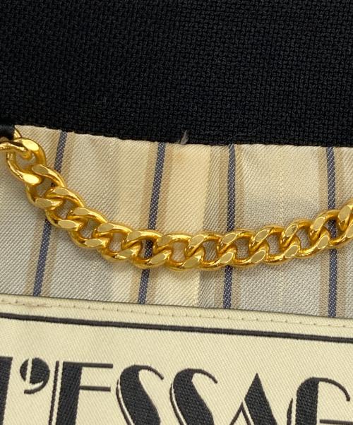 journal standard L'essage（ジャーナルスタンダード レサージュ）journal standard L'essage (ジャーナルスタンダード レサージュ) ヴィスポリーノノーカラーベスト ブラック サイズ:FREEの古着・服飾アイテム