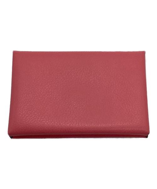 HERMES（エルメス）HERMES (エルメス) Calvi カードケース ピンクの古着・服飾アイテム