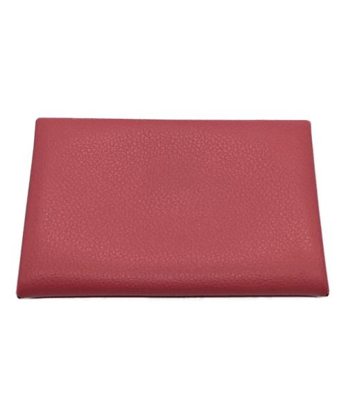 HERMES（エルメス）HERMES (エルメス) Calvi カードケース ピンクの古着・服飾アイテム