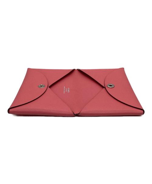 HERMES（エルメス）HERMES (エルメス) Calvi カードケース ピンクの古着・服飾アイテム