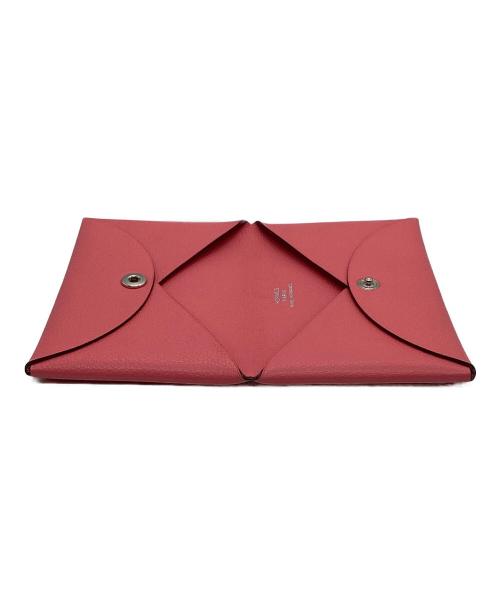 HERMES（エルメス）HERMES (エルメス) Calvi カードケース ピンクの古着・服飾アイテム