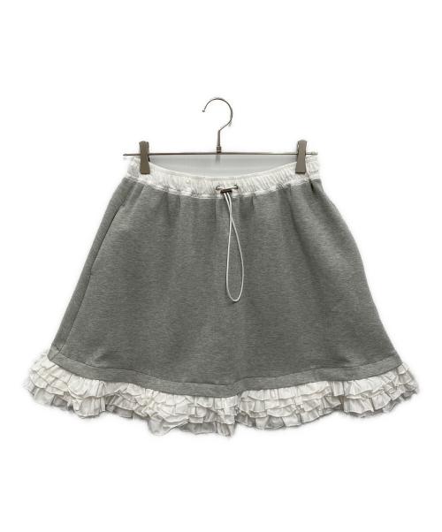 rosy monster（ロージーモンスター）rosy monster (ロージーモンスター) hem frill skirt グレー サイズ:FREEの古着・服飾アイテム