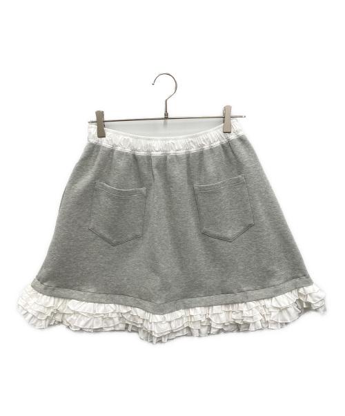 rosy monster（ロージーモンスター）rosy monster (ロージーモンスター) hem frill skirt グレー サイズ:FREEの古着・服飾アイテム