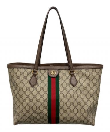 中古・古着通販】GUCCI (グッチ) ラージトートバッグ グレー｜ブランド