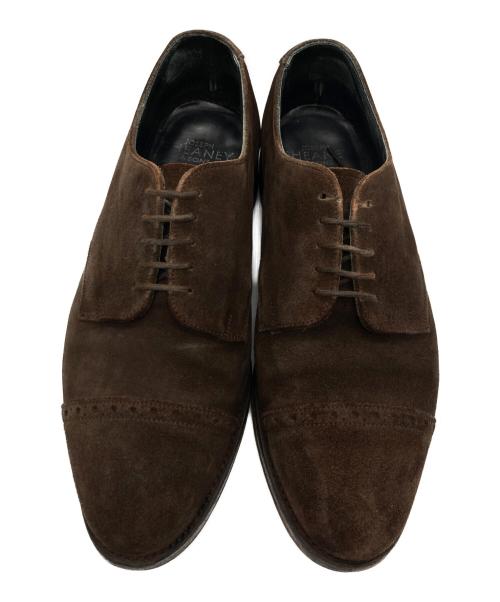 CHEANEY（チーニー）CHEANEY (チーニー) スウェードストレートチップシューズ ブラウン サイズ:8 1/2の古着・服飾アイテム