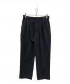 UNITED ARROWS TOKYOユナイテッドアローズトウキョウ）の古着「ドットエア サッカー ヘムコード 2プリーツパンツ」｜ブラック