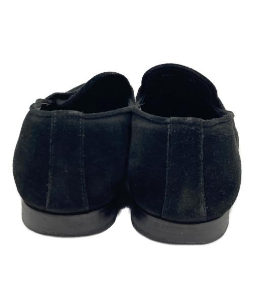 BARNEYS NEWYORK（バーニーズ・ニューヨーク）BARNEYS NEWYORK (バーニーズ・ニューヨーク) スエードコインローファー ブラック サイズ:41の古着・服飾アイテム