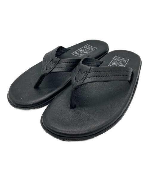 ISLAND SLIPPER（アイランドスリッパ）ISLAND SLIPPER (アイランドスリッパ) レザートングサンダル ブラック サイズ:SIZE 8の古着・服飾アイテム