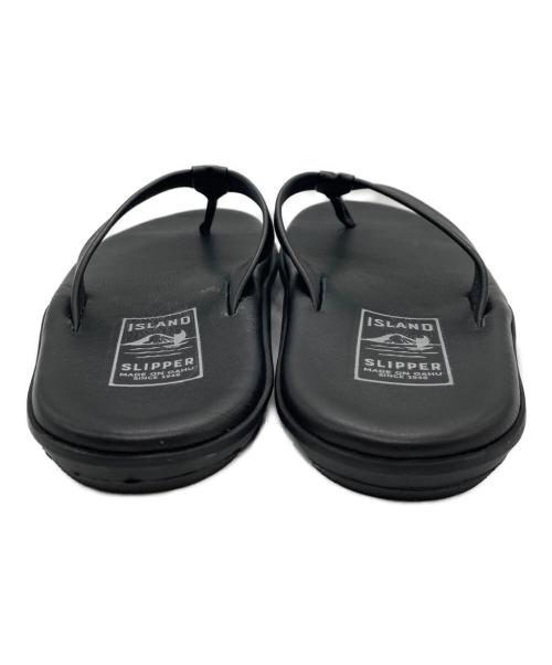 ISLAND SLIPPER（アイランドスリッパ）ISLAND SLIPPER (アイランドスリッパ) レザートングサンダル ブラック サイズ:SIZE 8の古着・服飾アイテム