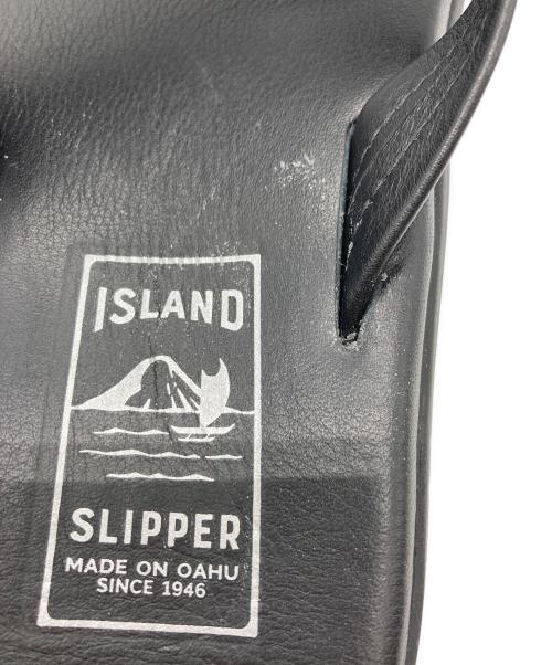 ISLAND SLIPPER（アイランドスリッパ）ISLAND SLIPPER (アイランドスリッパ) レザートングサンダル ブラック サイズ:SIZE 8の古着・服飾アイテム