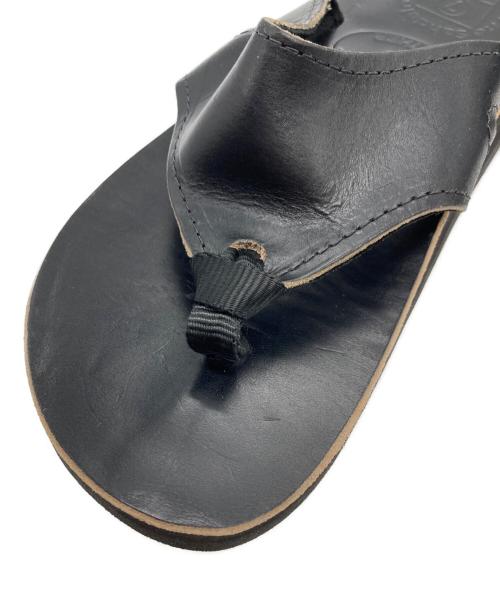 The Sandalman（ザサンダルマン）THE SANDALMAN (ザサンダルマン) レザートングサンダル ブラック サイズ:SIZE 7の古着・服飾アイテム