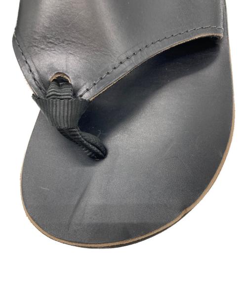 The Sandalman（ザサンダルマン）THE SANDALMAN (ザサンダルマン) レザートングサンダル ブラック サイズ:SIZE 7の古着・服飾アイテム