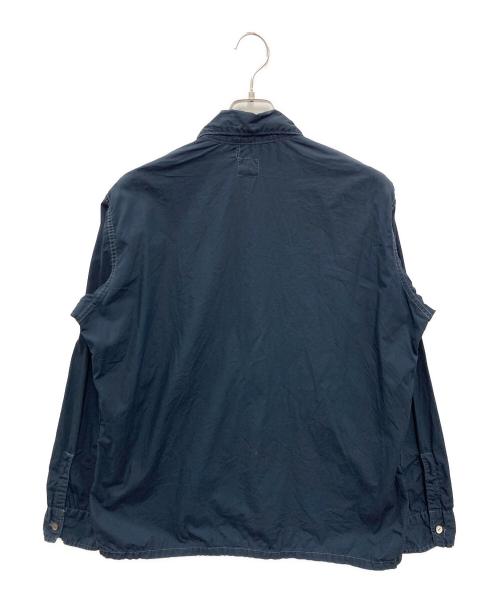 POST O'ALLS（ポストオーバーオールズ）POST O'ALLS (ポストオーバーオールズ) タフタシャツジャケット ネイビー サイズ:Lの古着・服飾アイテム