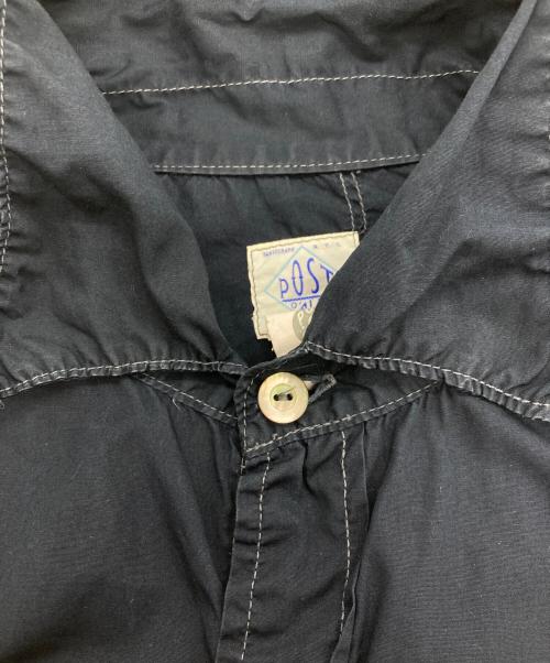 POST O'ALLS（ポストオーバーオールズ）POST O'ALLS (ポストオーバーオールズ) タフタシャツジャケット ネイビー サイズ:Lの古着・服飾アイテム