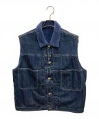 Porter Classicポータークラシック）の古着「STEINBECK DENIM BOA VEST」｜インディゴ