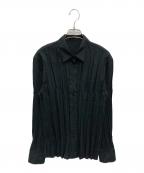 ISSEY MIYAKE FETEイッセイミヤケフェット）の古着「プリーツシャツ」｜ブラック