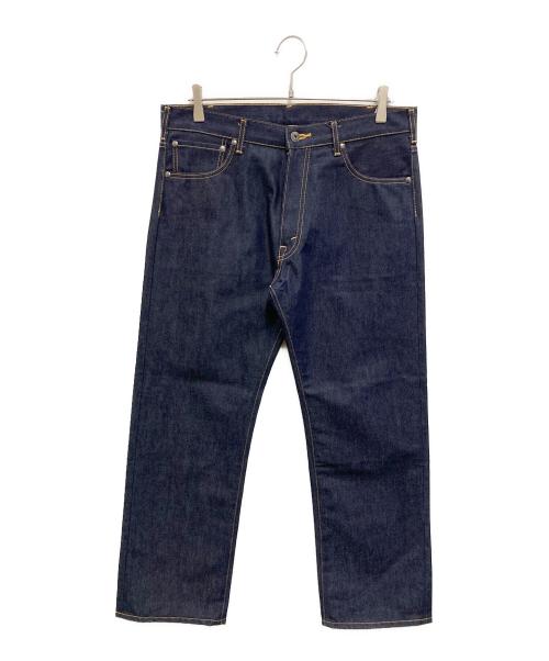 THE NORTH FACE（ザ ノース フェイス）THE NORTH FACE (ザ ノース フェイス) COMME des GARCONS JUNYA WATANABE MAN (コムデギャルソンジュンヤワタナベマン) バックロゴ プリント デニムパンツ インディゴ サイズ:M 未使用品の古着・服飾アイテム