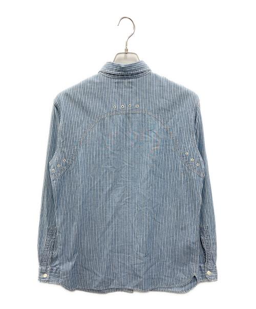 POLO RALPH LAUREN（ポロ・ラルフローレン）POLO RALPH LAUREN (ポロ・ラルフローレン) ストライプワークシャツ インディゴ サイズ:Mの古着・服飾アイテム