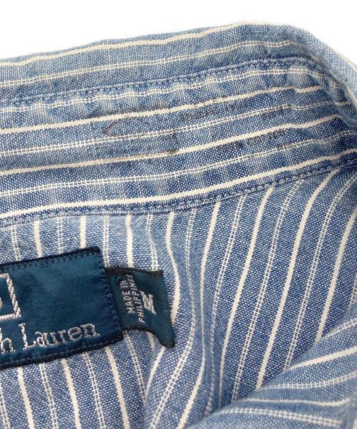 POLO RALPH LAUREN（ポロ・ラルフローレン）POLO RALPH LAUREN (ポロ・ラルフローレン) ストライプワークシャツ インディゴ サイズ:Mの古着・服飾アイテム