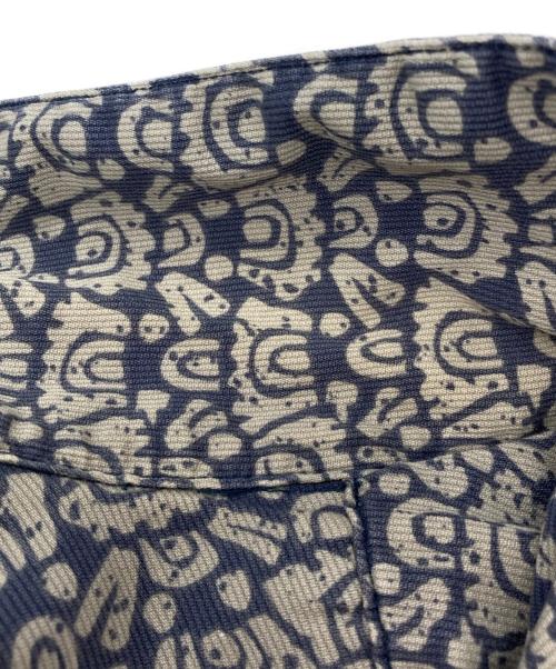PERRY ELLIS（ペリーエリス）PERRY ELLIS (ペリーエリス) 【古着】半袖総柄オープンカラーシャツ グレー×ネイビー サイズ:Lの古着・服飾アイテム