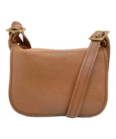 COACH レザー ショルダーバッグ ブラウン 中古・古着通販】COACH (コーチ) 【古着】レザーショルダーバッグ