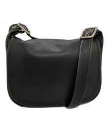 COACH（コーチ）の古着「【古着】レザーショルダーバッグ」｜ブラック