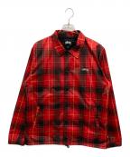 stussyステューシー）の古着「CRUIZE COACH JACKET」｜レッド