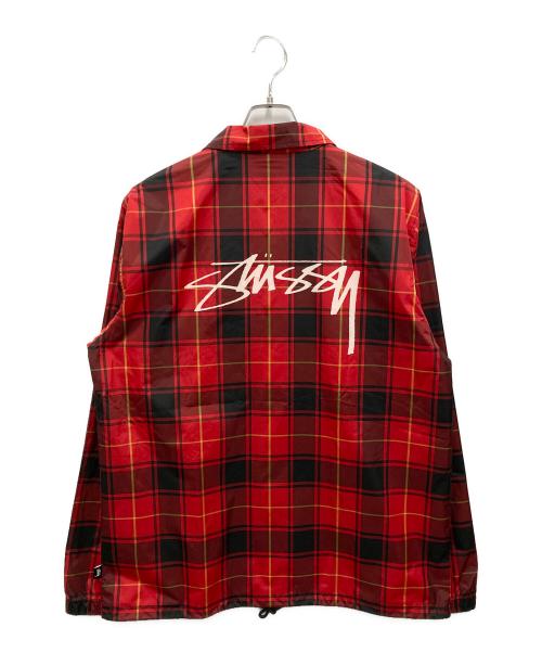 stussy（ステューシー）stussy (ステューシー) CRUIZE COACH JACKET レッド サイズ:Lの古着・服飾アイテム