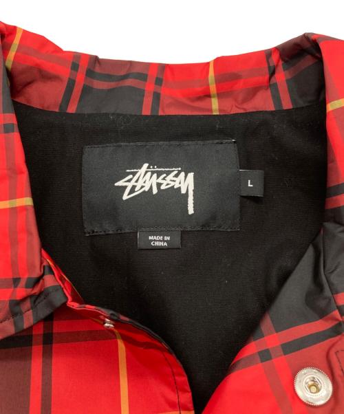 stussy（ステューシー）stussy (ステューシー) CRUIZE COACH JACKET レッド サイズ:Lの古着・服飾アイテム