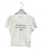 Acne studiosアクネ ストゥディオズ）の古着「スプレーロゴ ショート ロゴTシャツ」｜ホワイト
