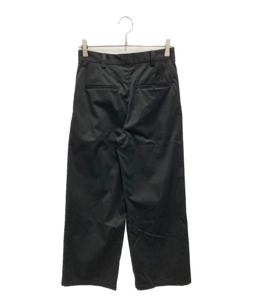 ATTISESSION（アティセッション）ATTISESSION (アティセッション) ベルト 2タック ストレート パンツ ブラック サイズ:36の古着・服飾アイテム