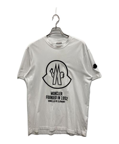 MONCLER（モンクレール）MONCLER (モンクレール) ビッグロゴプリントTシャツ ホワイト サイズ:Mの古着・服飾アイテム
