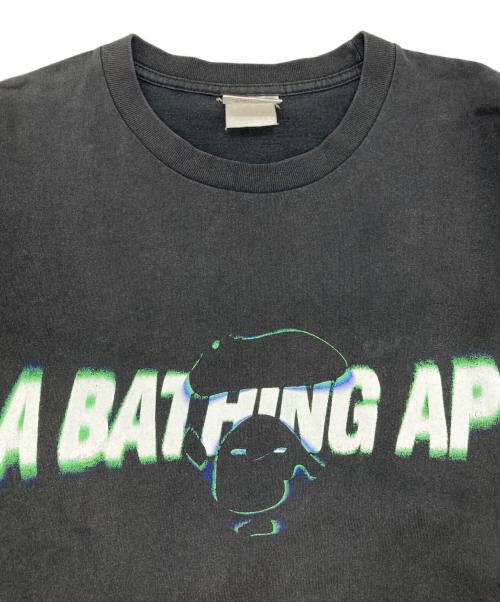 A BATHING APE（アベイシングエイプ）A BATHING APE (アベイシングエイプ) プリントTシャツ ブラック サイズ:Lの古着・服飾アイテム